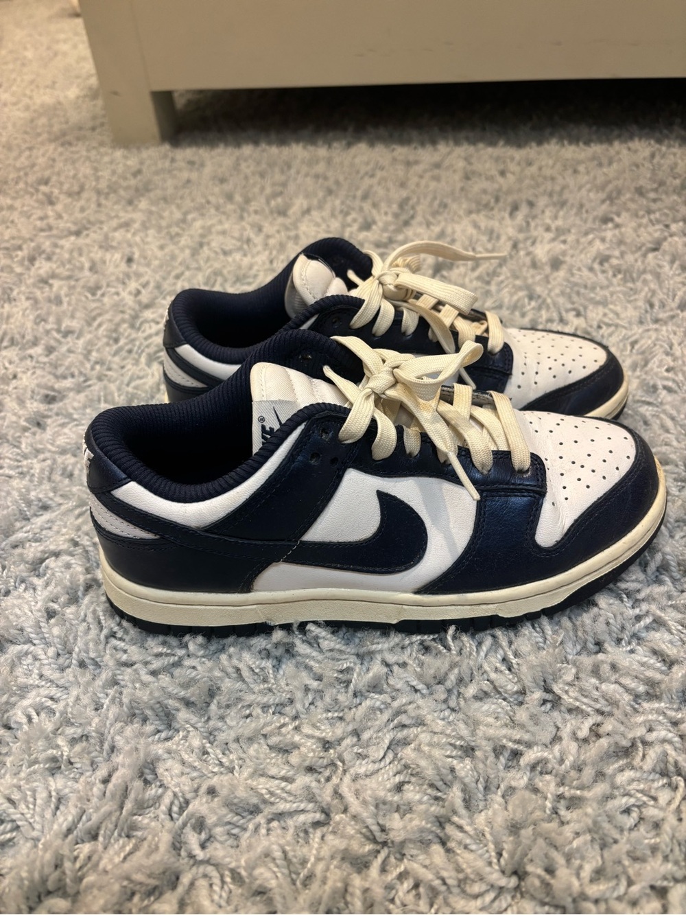 Nike Low-Top Sneaker in Navy and White